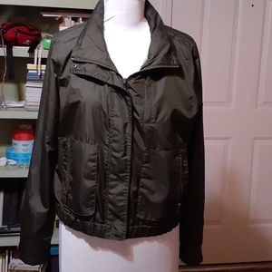Athleta Military Bomber Jacket olive green size M